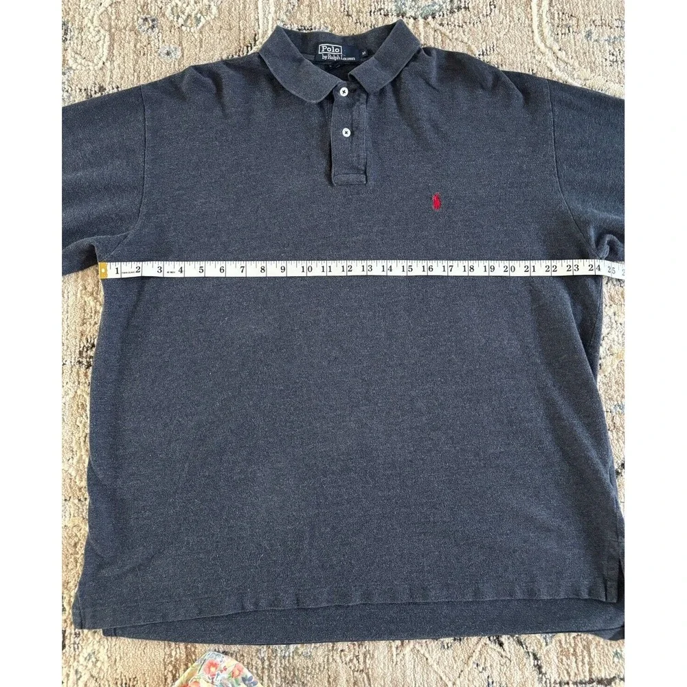 Polo Ralph Lauren Rugby Shirt Men Sz XL Blue 90s Preppy‎ Country Club Vintage